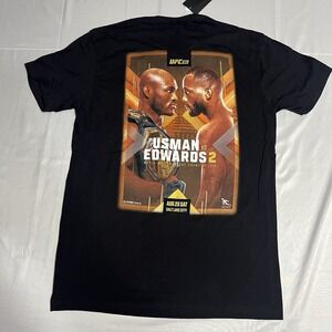 New UFC 278 Graphic T Shirt Size Medium Black UFC Promo Usman Vs Edward's 2